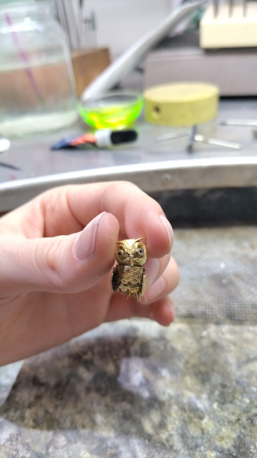 Orecchini gufetti in oro 18kt con diamanti Orecchini gufetti in oro 18kt con diamanti
