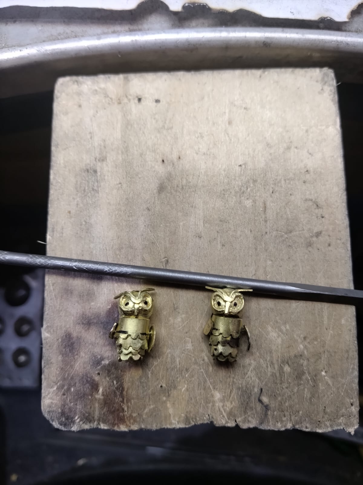Orecchini gufetti in oro 18kt con diamanti Orecchini gufetti in oro 18kt con diamanti